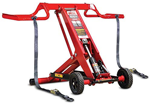 MoJack HDL 500 NO 45001-OP Hydraulikzylinderheber für Zero Turn Radius Aufsitzrasenmäher Wartung und Reparatur, 227 kg Hubkraft mit Verriegelungsstange für zusätzliche Sicherheit
