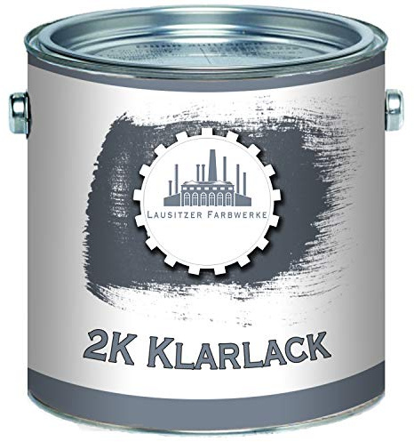 Lausitzer Farbwerke traditioneller & glänzender 2K Klarlack im Set transparent (5 L)