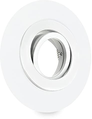 CONCEPTRUN Einbaustrahler für große Lochausschnitte für einen Einbaudurchmesser von 68mm bis 135mm LED geeignet Aluminium Spot Einbauleuchte Einbauspot schwenkbar weiß DSK5 GU10-230V
