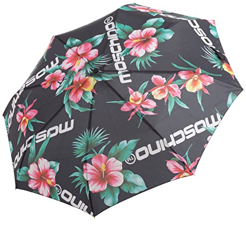 Moschino damen hibiscus Regenschirm nero