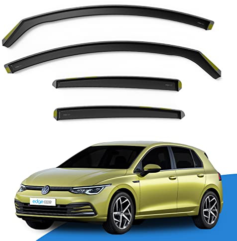 EdgeVisors Wind Deflectors for Volkswagen VW Golf MK8 5 Door Hatchback 4pc | 4pc Set, In-Channel Rain Guards & Accessories