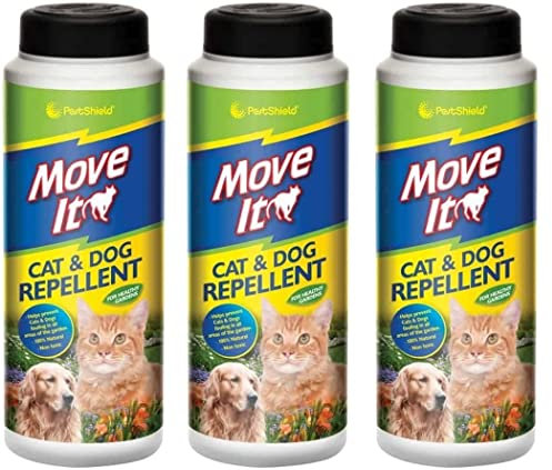 PEBBLE HUG 3X Cat & Dog Move-it Powder Repellent for Indoor and Outdoor Pest Control, Pleasant Smell, Clean And Hygienic Garden, Repellent for Dogs, Puppies - Ideal Pet Shield