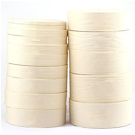 Yurosiay 100m/Roll Baumwollband Plain Weave Gurtband Natur Nahtband Baumwolle Schrägband Kein Fischgrätenmuster Baumwoll Gurtband für DIY Näharbeiten Bedrucktes Stoffetikett Beige 3cm