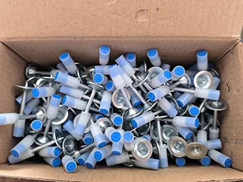 200 Stück 25 mm/37 mm/42 mm runde Nägel für Mini-Stahlnagelpistole, manuelle Nietpistole, Durchmesser 7,3 mm, Wandbefestigung, Feuernägel (Farbe: 100 Stück, 20 mm)
