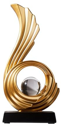 Tauzveok Skulptur Deko, Abstrakte Kunst Statue, Dekoration Wohnzimmer, Schlafzimmer Deko, Modern Wohnung Dekoartikel Skulpturen,Golden j