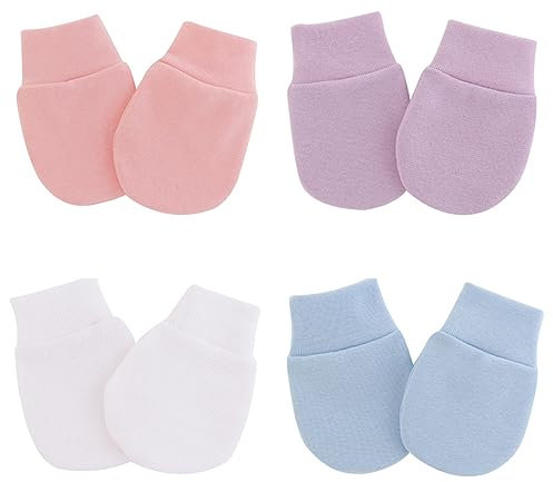 XPEX Winterhandschuhe für Baby und Neugeborene - Fäustlinge aus Baumwolle für Jungen und Mädchen, 0-6 Monate