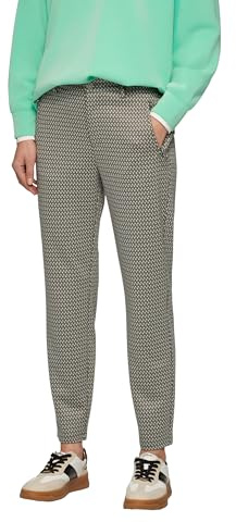 s.Oliver Gemusterte Stoffhose mit elastischem Bund