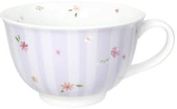 Brandani 51152 TAZZA COLAZIONE POLLINE LILLA PORCELLANA, cm d 14,5x8,5h, 600ml, Decori delicati fiori e boccioli, Lavastoviglie, Microonde, Forno, Freezer