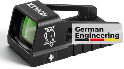 NOBLEX - NV 1x23 OS für Glock MOS integriertes Reflex Visier für Glock Waffen, 4 MOA red dot Visier, Reflexvisier mit automatischer Leuchtpunkt Intensität, Rotpunktvisier parallaxefrei auf 25 m