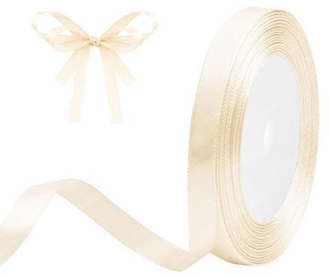 DekoBander Beige Satinband 10mm x 23m Geschenkband