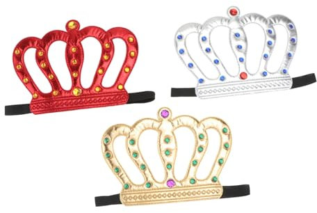 HONMEET 3stücke Junge Mädchen Krone Und Erwachsene Crown Prop Partykrone Aus Hochwertigem Material Performancekrone Für Kopfbedeckungsrequisite Charmantes Design Für Partyzubehör