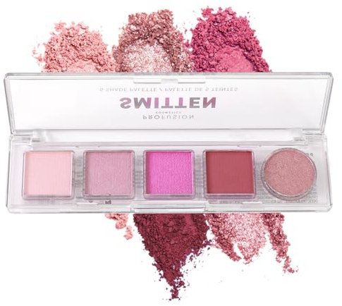 Profusion Cosmetics Mini Essentials 5 Shades Eyeshadow Palette Features Richly Pigmented Colors with Travel-Friendly Design and Crease-Free Formula - Smitten