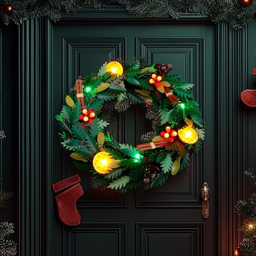 BRIKSMAX LED Beleuchtung für LEGO Weihnachtskranz 10340,kompatibles Licht Set für Bausteine - Ohne Lego Set, Premium Deko licht für Modellbau für Home Deko, Geschenk für Erwachsene