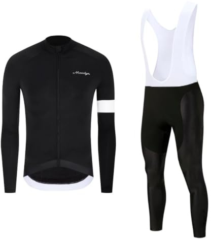 Moxilyn Winter Herren Radsport Trikots Langarm Thermo Fleece Kaltwetter Radfahren Jacken Warm Bike Tops Reißverschluss Tasche