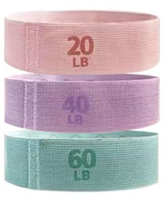 Risipu Resistance Bands for Women, Resistance Bands Set for Workout Hip Glute, Multiple Different Strength Levels - Ideal for Home Gym Yoga (Fabric 3 Levels, 20 40 60 LB)