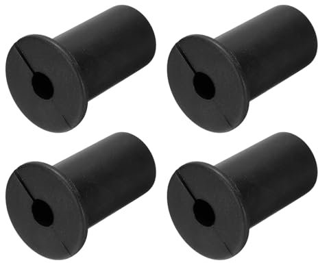 4 PCS Cable Grommet, Cable Wall Grommet, Grommet Kit, Wall Grommets, Silicone Cable Grommet Wall Grommet, Cable Feed Through Bushing Compatible with Cable Router Adapter (Black)