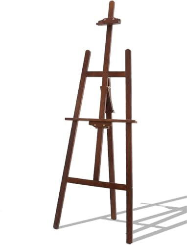 PUFAHAU Cavalletto Pieghevole, cavalletto Regolabile in Legno con Gambe a treppiede, cavalletto da Pittura Portatile, cavalletto in Legno per artisti, per pittori, Studenti(F-150CM)