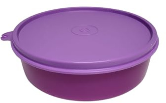 Tupperware Sommer Drops Bowl with Hanging Lid Leak-Proof Hitparade Fresh Drops 350 ml 350 ml Food Storage Container (Purple)