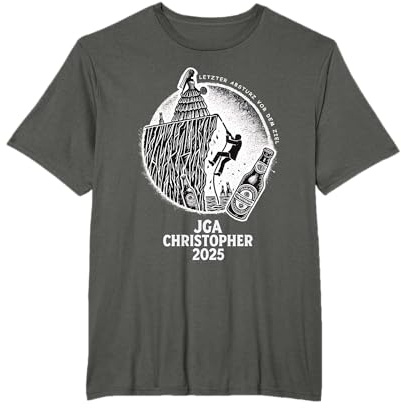 Klettern Bouldern Lustig Junggesellenabschied Party Feiern T-Shirt