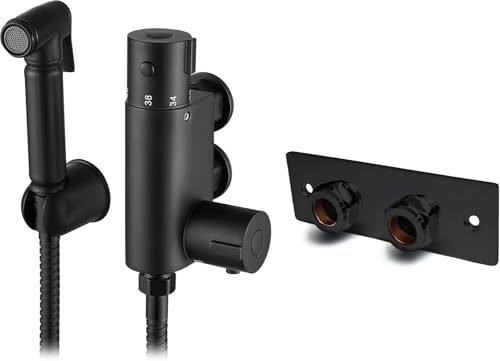 Xcel Home Black Thermostatic Bidet Shower Spray | Muslim Shattaf Douche