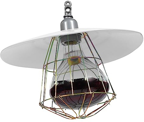 TOYANDONA Lampe Chauffante Pour Cages à Bétail 250w Métal Résistant Ensemble Usage Élevage Animaux Reptiles