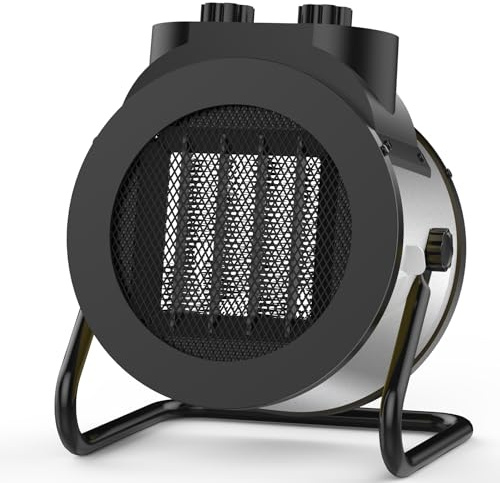 1500W Electric Space Heater with 90 Adjustable Angle, Overheat Protection, Heater for Garage, Office, Indoor Use