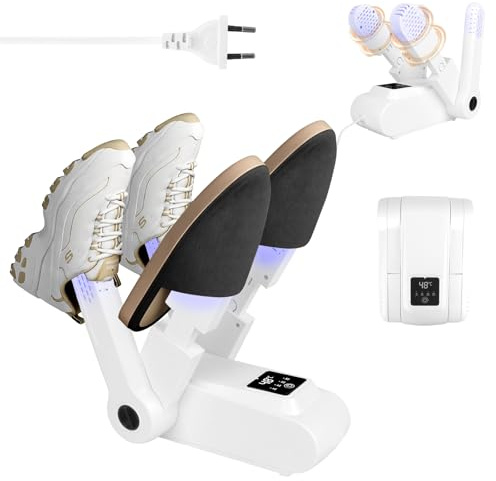 Hojalis Schuhtrockner Elektrisch, 2 Paar Stiefeltrockner, Schuhtrockner Antibakteriell Mit UV-Licht, Shoe Dryer Mit Timer Und 2 Geschwindigkeiten, Für Schuhe Hüte Handschuhe Socken Und Fußballschuhe