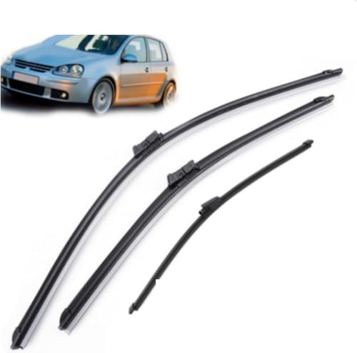 Scheibenwischer für Golf 5 Golf 5 2005-2009, Vorne und Hinten Windschutzscheibe Fenster Wischer Blade Set Wischerblätter Wischblatt Satz Ersatz Wischerarm Auto Zubehör