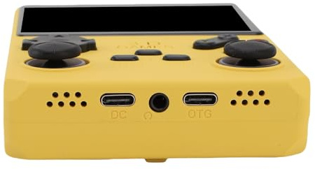 Sxhlseller Retro -Pocket -Spielekonsole mit 3,5 Tum HD Bildschirm und 256 GB Speicher, für Spieler Aller Altersgruppen (Yellow)