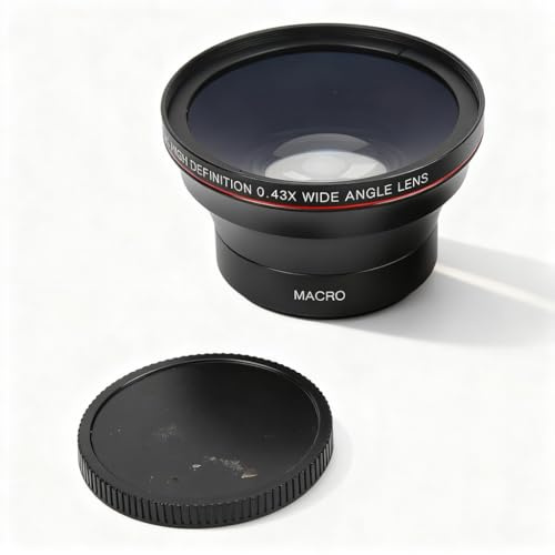 58mm Optisches Weitwinkelobjektiv 0.43X mit Makroobjektiv, Aluminiumlegierung, Bildklarheit - 2 in 1 Weitwinkel Holo Objektiv, Für Landschafts - und Detailfotografie