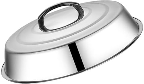 Cabilock Couvercle BBQ INOX avec Voûte Arquée Couvercle de Cuisson pour Fromage Fondant Accessoire Gril Extérieur et Intérieur Contrôle Température et Vapeur Ajustable