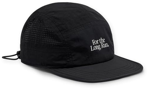 Puresport for The Long Run Black Running Cap, Adjustable Sports Hat