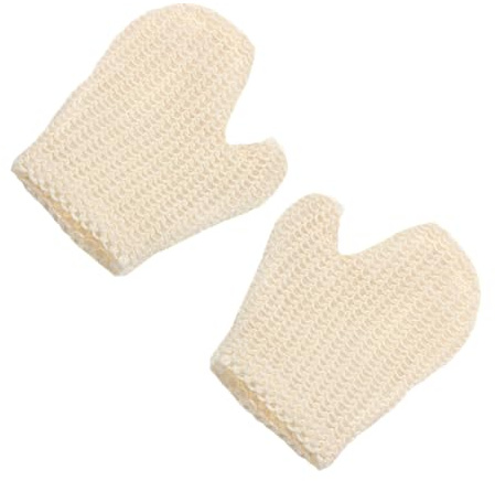 HEALEEP 2 Stück Körperpeeling Handschuhe Duschhandschuhe mit Rauer Oberfläche zur Sanften Hautreinigung und Durchblutungsförderung Praktische Waschhandschuhe für Effektives Körper