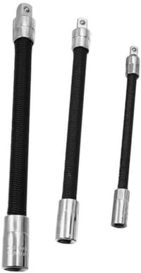 MonoSora 3 4 8 Flexible Extension Bar Adapter for Socket Wrench Long Driver Rod with Anti-Seizure Ball 3-Pack Black