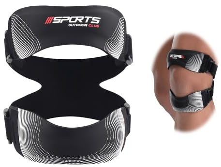 BDEPSTR Ginocchiera Ortopedica a Compressione Doppia - Rotula Aperta con Imbottitura Silicone - Regolabile per Corsa, Sport, Artrite e Tendinite - Tutore Traspirante