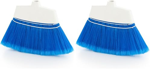 MAYA Escoba Mimosa con Cerdas Duras. Limpieza Eficaz para Exteriores. Recoge Hojas y Polvo. Resistente y Duradera. Rosca Universal. (Paquete de 2)