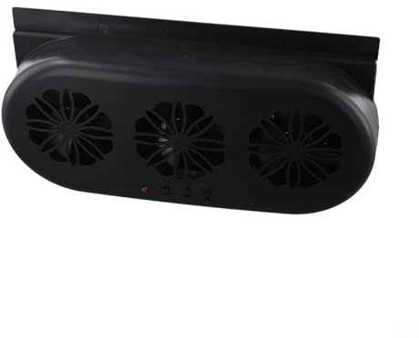 Ventilador de ventilación de coche alimentado por energía solar con respaldo USB, enfriador de escape de 3 cuchillas para vehículos SUV RV, circulador de aire interior negro para reducir la