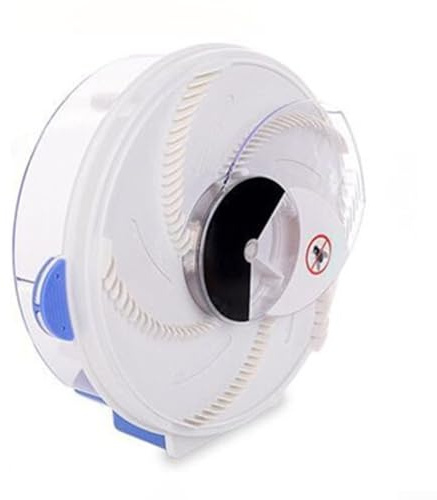 Trappola elettrica per mosche, ricaricabile automatica, con rotazione a 360 gradi, silenziosa e sicura, per interni, bambini e animali domestici, bianco, compatto, portatile (* modelli di ricarica)
