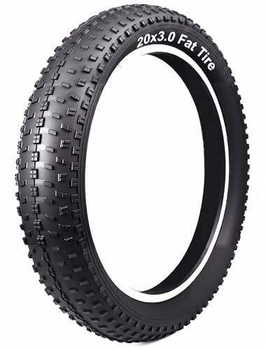 20x3.0 Pneumatico Fat Bike, Gomma di Ricambio per Bicicletta Elettrica, Copertone Rinforzato Anti-Foratura, Tassellato All-Terrain, Compatibile MTB E-Bike