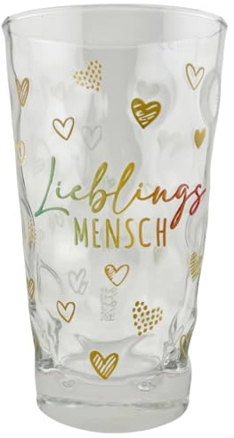 Lieblingsmensch Dubbeglas 0,5 Liter - Pfälzer Geschenk für zum Valentinstag, Geburtstag oder Weihnachten, Pfalz Schorleglas