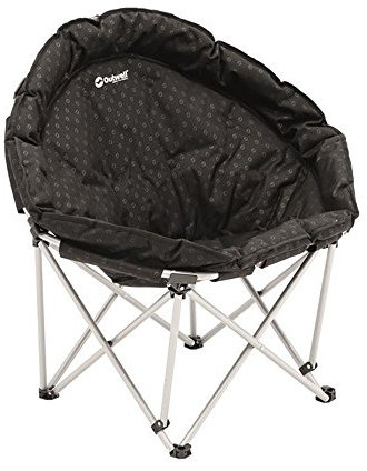 Outwell Casilda Camping Halbmondstuhl, Schwarz , 76 x 49 x 73 cm (BxTxH)