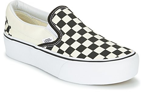 Vans Classic Slip-on Platform, Baskets Enfiler Femme, Noir (Black and White Checker/White Bww), 40.5 EU