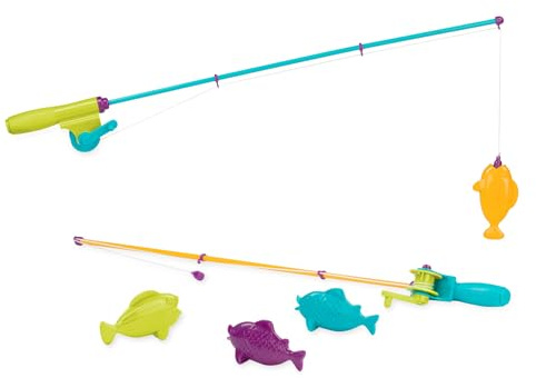 Battat - Set de Pesca magnético con cañas de Cuerda y Carrete