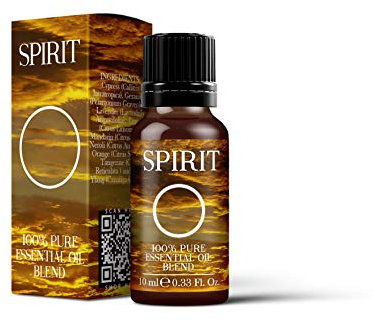 Mystix London | The Spirit Element Essential Oil Blend 10 ml | Cypress | Geranium | Lavender | Lemon | Mandarin | Neroli | Orange | Tangerine | Ylang Ylang | Harmony Aromatherapy Oil | Vegan, GMO Free