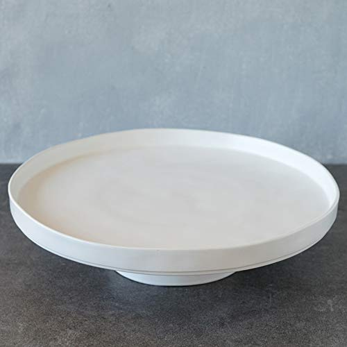 Home of Cake Tortenplatte mit Fuß Linie Puro, Weiß Matt, Ø 32 cm | Tortenständer, Aus Keramik, Für Hochzeiten, Für Geburtstage, Für Partys
