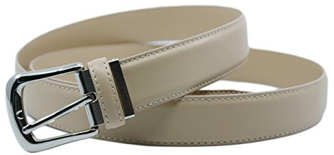 YEHMAN Klassischer 3 cm breiter Gürtel aus Rindspaltleder, verstellbar, silberfarbene Dornschließe 120 cm
