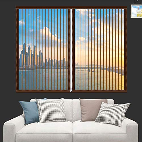 Fliegenschutzgitter für Fenster, Moskitonetz Magnet, Without Drilling Ist Ideal Für Die Balkontür, Kellertür Und Terrassentür - 140x200cm