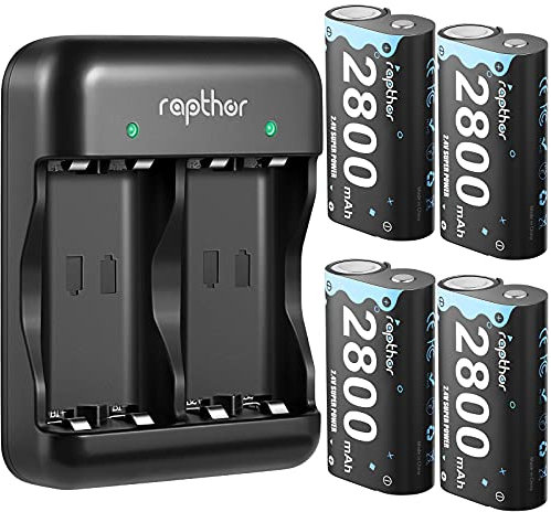 Rapthor Controlador Paquete de Baterías 4x2800 mAh Compatible Con Xbox One/Serie X/S/X/Elite - Batería Recargable
