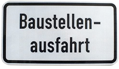 Original Verkehrsschild RA2 Nr. 1007-33 Baustellenausfahrt 330 x 600 mm StVO RSA-21 RAL Straßenschild Baustellenschild Verkehrszeichen Verkehrsschilder Straßenschilder Schild Schilder