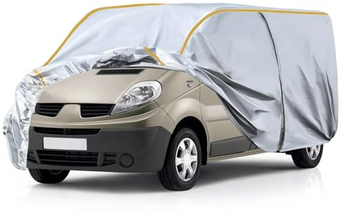 Lxiaeusp bâche Voiture Exterieur pour Renault Trafic(2004-2023) Housse Voiture ImperméAble,Housse De Voiture Respirant Coupe-Vent Imperméable À l'eau Protection UV, 204.7x78.7x78.7 in